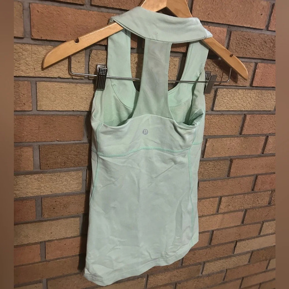 Lululemon Thick Strap Scoop Neck Halter Tank Top Light Green Size 4 - Picture 2 of 4